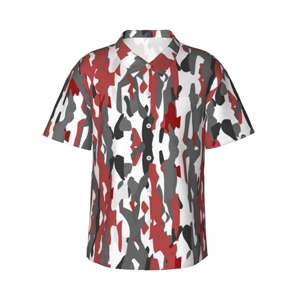 Tie Dye Men's 3d Print Casual Button Down Shirts, Novelty Hawaiian Short Sleeves S