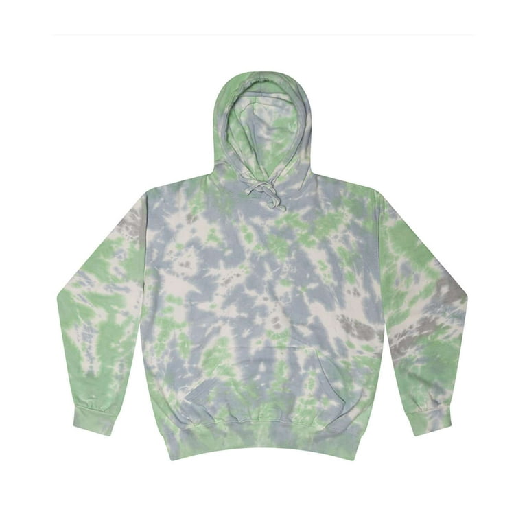 Tie-Dye Men's Tie-Dyed Fluorescent Hooded Sweatshirt, XXX-Large