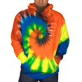 thumbnail image 1 of Tie Dye Mens 1/4 Zip Hoodie Rainbow MD, 1 of 2