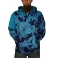 thumbnail image 1 of Tie Dye Mens 1/4 Zip Hoodie Sadie Blue X-LG, 1 of 2