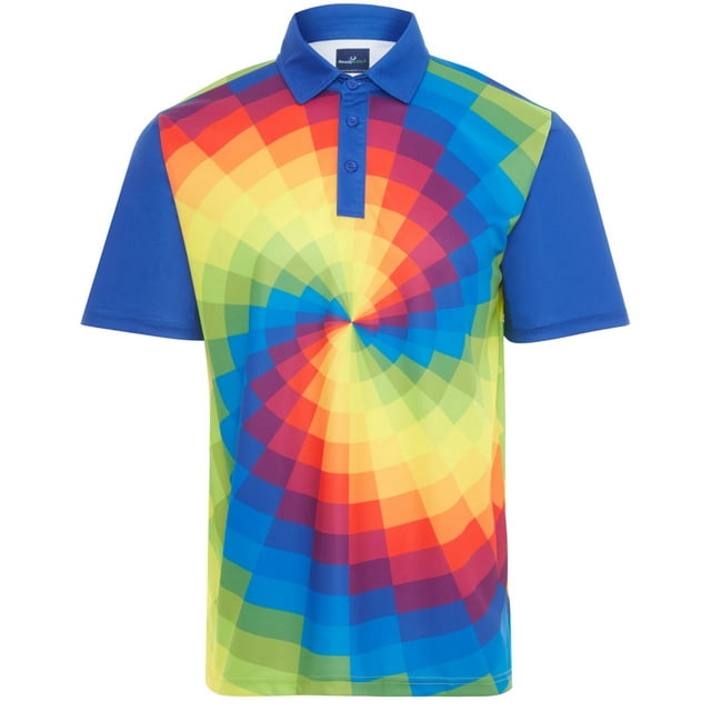 mens tie dye golf shirt