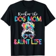 thumbnail image 1 of Tie Dye Messy Bun Dog Mom Aunt Life Dog Auntie T-Shirt, 1 of 3