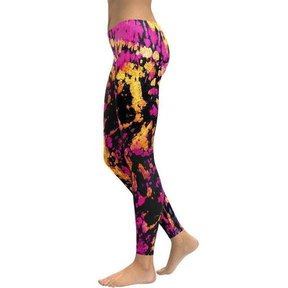 Tie Dye Multicolor Leggings Size: M for Women | FIERCEPULSE