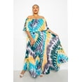 thumbnail image 1 of Tie Dye Off Shoulder Pleated Maxi Dress 2XL, 1 of 2
