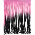 thumbnail image 1 of Tie-Dye Ombre Multicolor Chainette Thread Yarn Tonal Loop Fringe- 7" Long -Sewing Quilting Renaissance Dance Hawaiian Costumes Outfit Drapery -HAND DYED- Fuchsia Magenta Dark Pink Black Shades- 1 Yard, 1 of 7