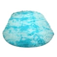 thumbnail image 1 of Tie Dye Oval Plush Area Rug, Long Bedroom Bedside Cloakroom Decorative Mat, Soft Non Slip Floor Carpet (Blue ,40*60CM), 1 of 5