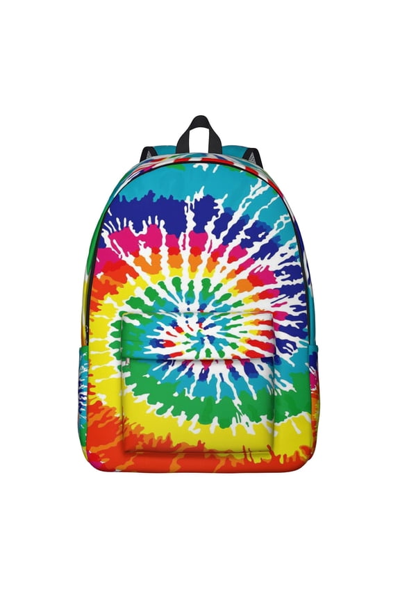 Tie Dye Pattern Backpack for School,Schoolbag with Adjustable Shoulder Straps & Padded Back,15.7"x11.8"x5.5"
