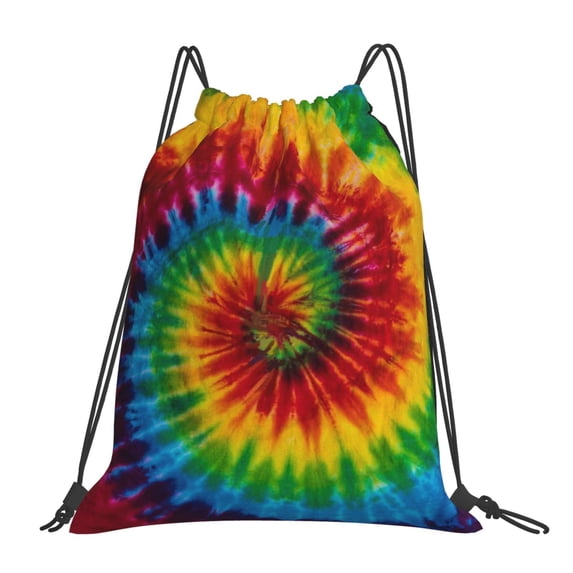Tie Dye Pattern Drawstring Backpack Sackpack String Bag Cinch Waterproof Bags for Gym Sports Yoga Travel Beach Swimming shopping