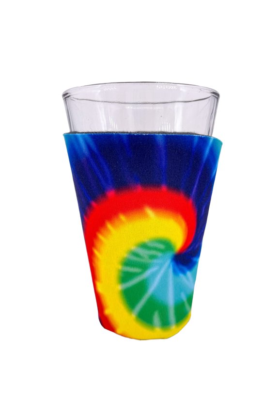 Tie Dye Pattern Pint Glass Coolie