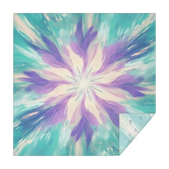 Tie Dye Pattern Square Tablecloth,Waterproof Square Table Cover,Wipeable Spillproof Washable Table Cover for Home Kitchen Party Decor 52"x52"(132x132cm)