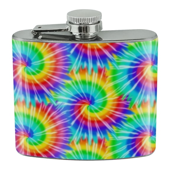 Tie Dye Pattern Stainless Steel 5oz Hip Drink Kidney Flask