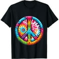 thumbnail image 1 of Tie-Dye Peace Sign Hippie T-Shirt Humorous Gifts for Peace lover, 1 of 4