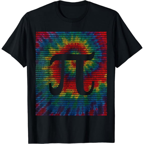 Tie Dye Pi Day Number 3.14 Rainbow Math Geek Nerd Tee T-Shirt