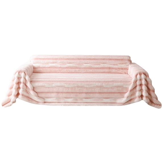 Tie Dye Plush Sofa Cover, Soft Slipcover Protector for Furniture, Non-Slip Design, for Living Room Bedroom Hotel, Machine Washable, 1 Sofa Blanket Pink2