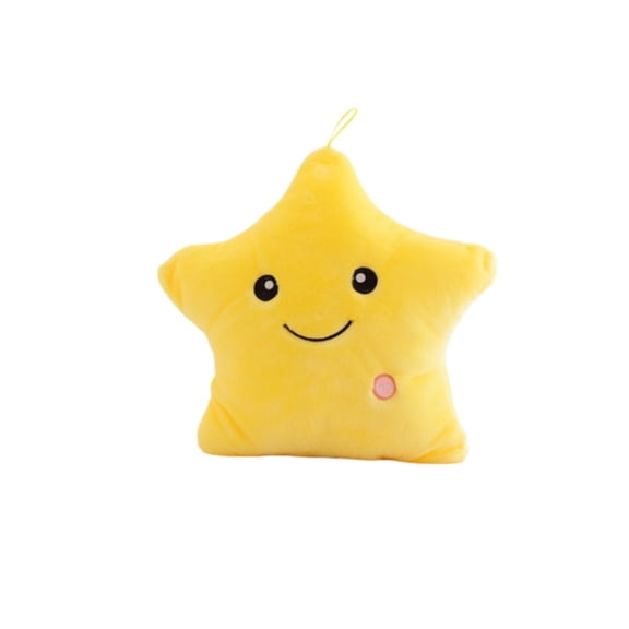 Tie Dye Plush Star Pillow Glow Soft Faux Fur Decorative Throw Cushion