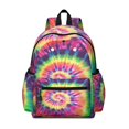thumbnail image 1 of Tie Dye Popular Art Backpack for School,Schoolbag with Adjustable Shoulder Straps & Padded Back,13.4"x11"x4.7", 1 of 6