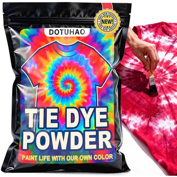 Tie Dye Powder, Hot Pink Fabric Dye, Tie Dyes for Clothes, Creative Dyes for Clothes, Perfect for Arts & Crafts, DIY Fabric Art (Hot Pink, 4 OZ)