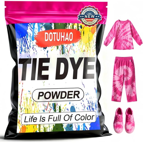 Tie Dye Powder, Rose Red Tie Dye for Clothes, Fabric Dye, Permanent & Washfast Powder Tie Dyes, Creative Dyes for Clothes(Rose Red,4 OZ)