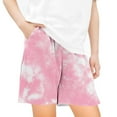 thumbnail image 1 of Tie Dye Print Girls Loose Shorts Cool Summer Short Boardshorts with Pocket, 1 of 4