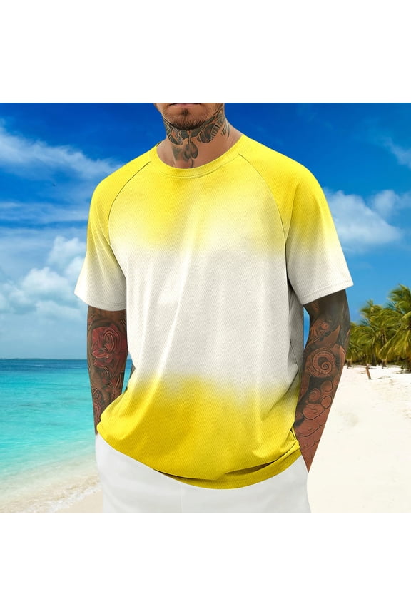 Tie Dye Print Short Sleeve T Shirt Birdseye Casual Comfortable Tee for Daily Wear and Outdoor Activities T Shirt Packs Pizza Planet Shirt ee Shirts for Men Men Tops Spandex Mens