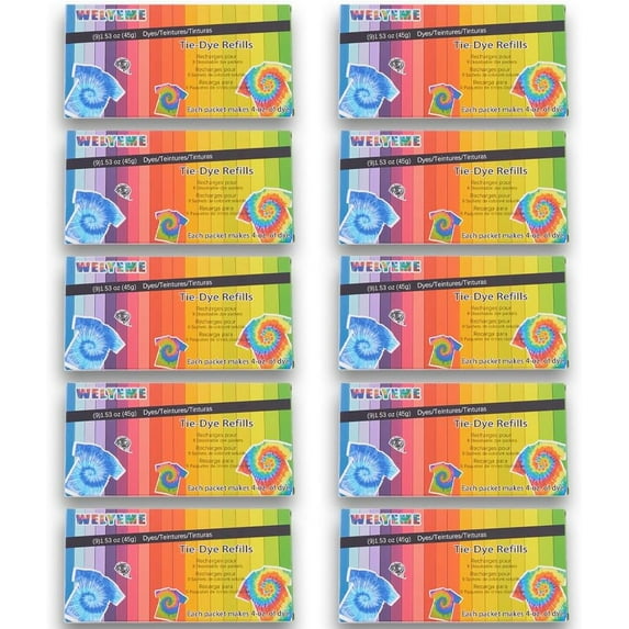 Tie-Dye Refills 90 Packets, Tie Dye Powder Kit
