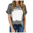 thumbnail image 1 of Tie Dye Shirts Women, AKOEE Cotton Polyester T Shirts Womens Loose Fit Crew Neck Casual Tops Summer 2025 (Large, Dark Gray), 1 of 6