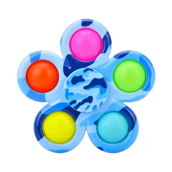 Fidget Spinner Sensory Pops Finger Toys Tie Dye Simple Push Bubble Hand Spinner For ADHD Autism Anxiety Stress Relief Gifs