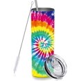 thumbnail image 1 of Tie Dye Skinny Tumblers with Lids and Straws, Colorful Rainbow Stainless Steel Vacuum Insulated Double Wall Travel Tumbler Cups 20 OZ for Men Women, 1 of 6