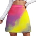 thumbnail image 1 of Tie Dye Skirt Woman Yellow Blue Elegant Mini Skirts Summer Korean Fashion High Waist Desi, 1 of 6
