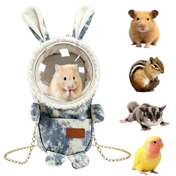 Tie-Dye Small Pet Carrier Backpack, 360° Clear Bubble Window, Soft Plush Travel Bag for Hamsters, Guinea Pigs, Squirrels, Sugar Gliders, Chinchillas