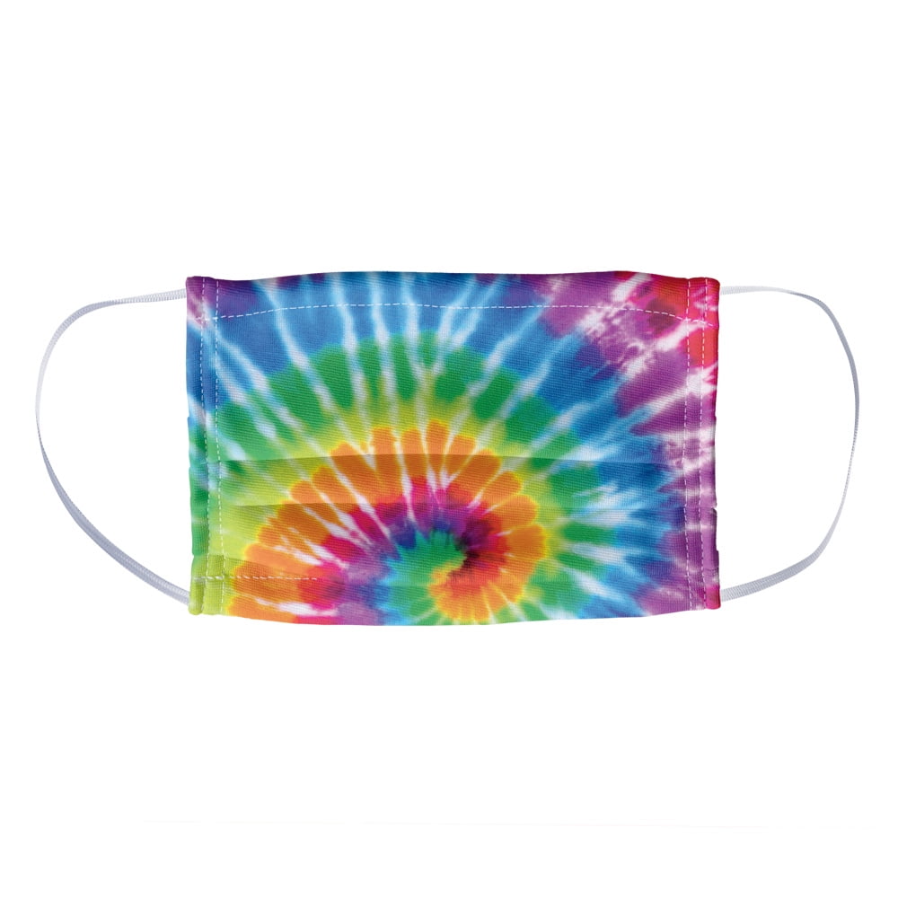 POPFUNK Tie Dye Spiral 1-Ply Reusable Face Mask Covering, Kids