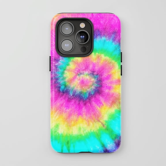 Tie Dye Spiral For All iPhone Series Protective Phone Case Psychedelic Rainbow Multi Color