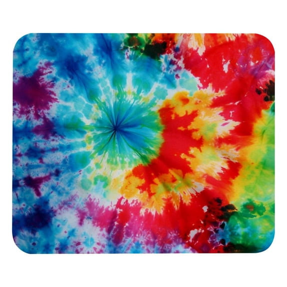 Tie Dye Square Desk Pad Mouse Pad, 8.3x9.8 Inch Non-Slip Rubber Bottom Printed Mousepad for Office and Gaming