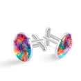 thumbnail image 1 of Tie Dye Stainless Steel Cufflinks for Formal Attire - Ideal for Shirts, Cuff Links, and Suit Accessories, 1 of 6