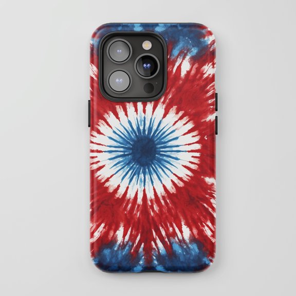 Tie Dye Starburst For All iPhone Series Tough Phone Case Retro Splash