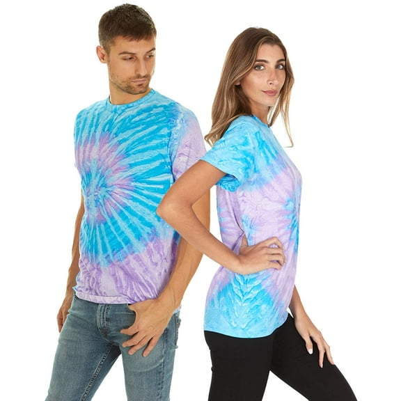 Tie Dye Style T-Shirts for Men and Women - Multi Color Tops by Krazy Tees