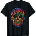thumbnail image 1 of Tie Dye Sugar Skull Shirt Day of The Dead Halloween T-Shirt, 1 of 5