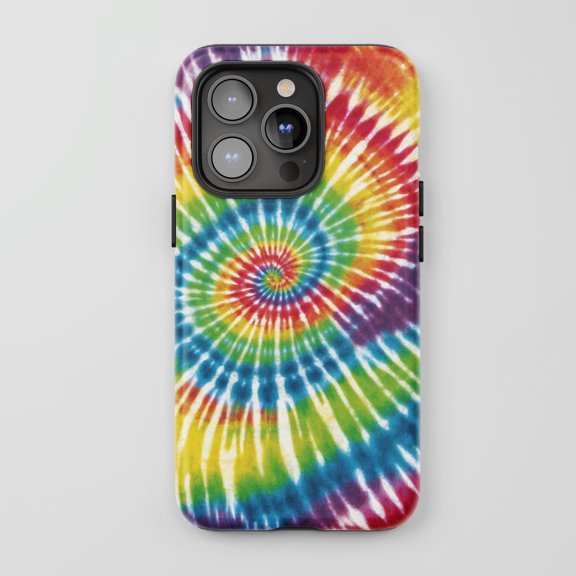 Tie Dye Swirl For All iPhone Series Tough Phone Case Retro Rainbow