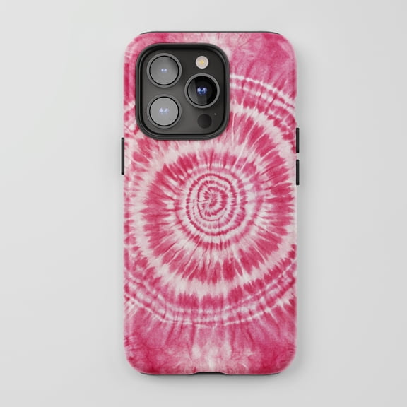 Tie Dye Swirl Phone Case For All iPhone Series Protective Phone Case Retro Pink White