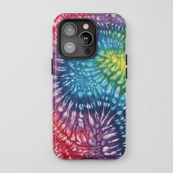 Tie Dye Swirl for All iPhone Series Tough Phone Case Psychedelic Rainbow