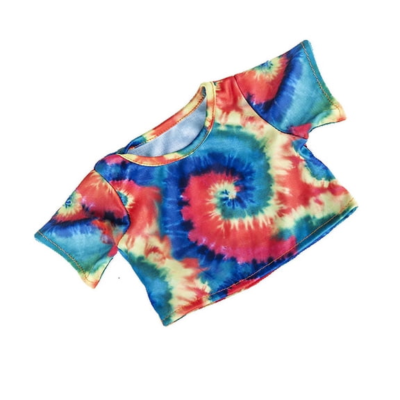 Tie Dye T-Shirt for 14"-18" Plush Toys, Colorful Shirt Outfit for Stuffed Animals