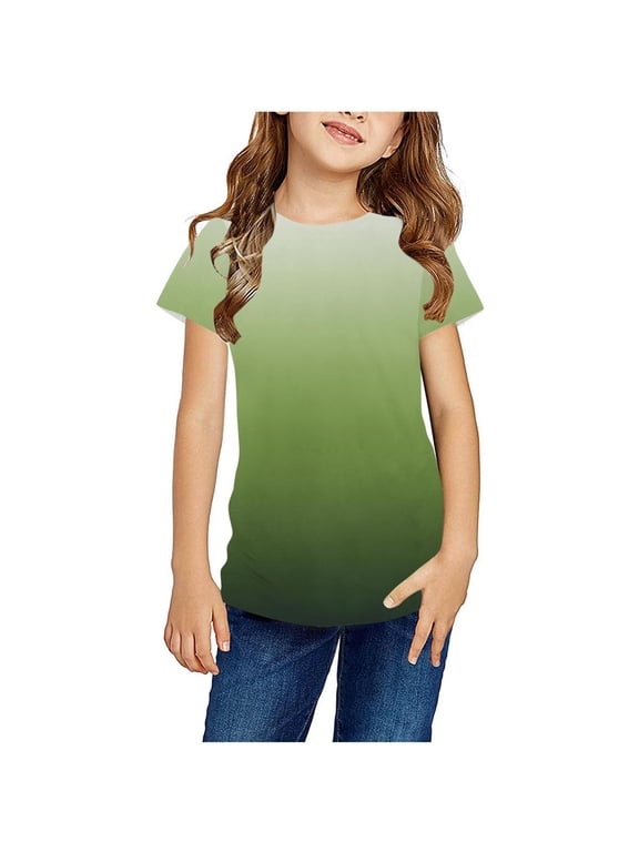 Tie Dye T-Shirt for Teen Kids Short Sleeve Shirts Boys Girls Summer Tshirts Casual Loose Crewneck Tee Shirts