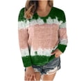 thumbnail image 1 of Tie Dye T Shirt for Women Long Sleeve Tops Casual Round Neck Tunic Tops Autumn Dressy Tops Elegant Ladies Blouses & Shirts Size 8-16, 1 of 4