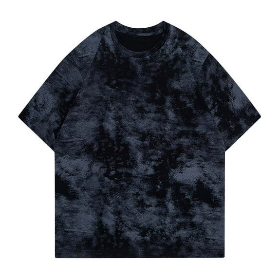 Tie-Dye T Shirts for Men Short Sleeve Crewneck Tshirts Shirt Mens Trendy Pullover Slim Breathable Basic Going-Out Streetwear Tees Tops