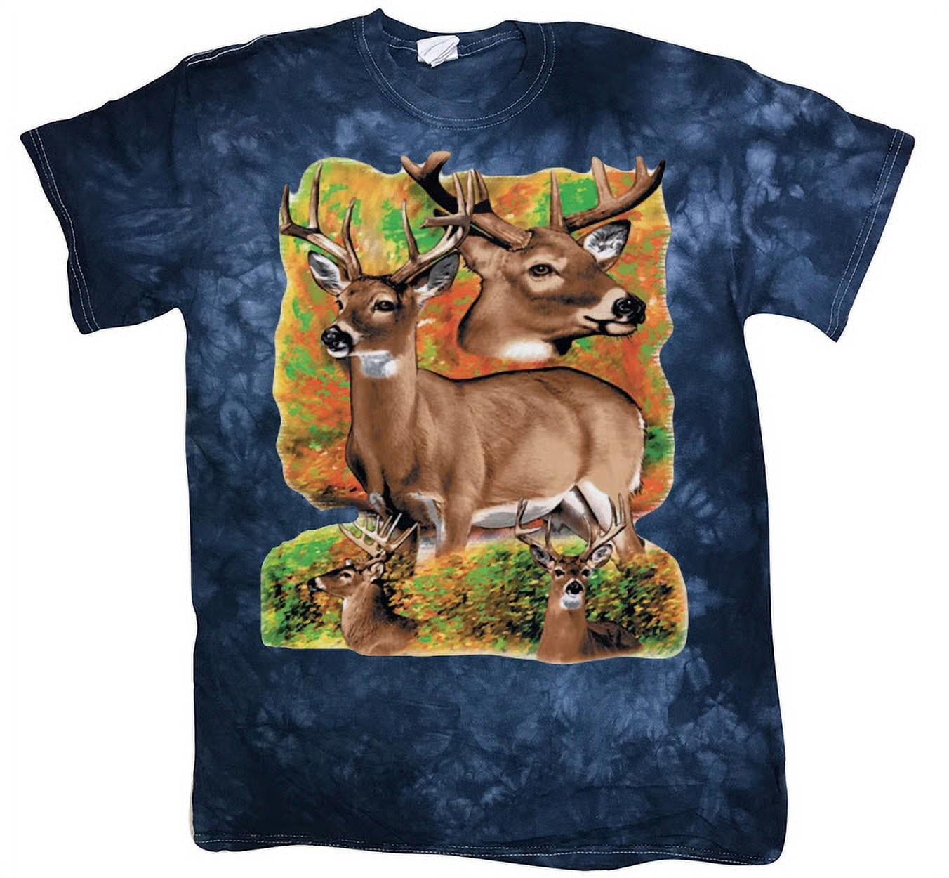 Tie Dye T-shirt Deer Mens Graphic Tees - Walmart.com