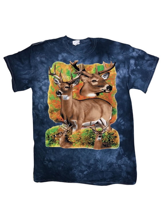Tie Dye T-shirt Deer Mens Graphic Tees