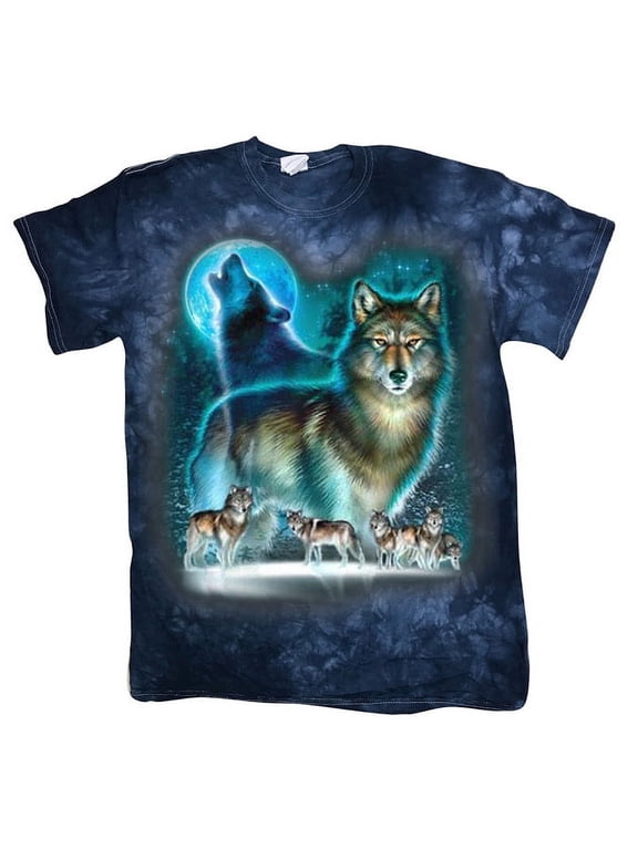 Tie Dye T-shirt Wolf Wolves Men's Graphic Tee