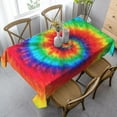 thumbnail image 1 of Tie Dye Tablecloth Rectangle Table Cloth Washable Table Cover for Decoration Kitchen Dining Room 60x84 Inch, 1 of 6