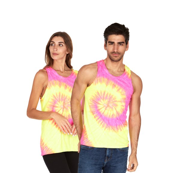Tie Dye Tank Top Men Women - Fun Bright Colotful Tops