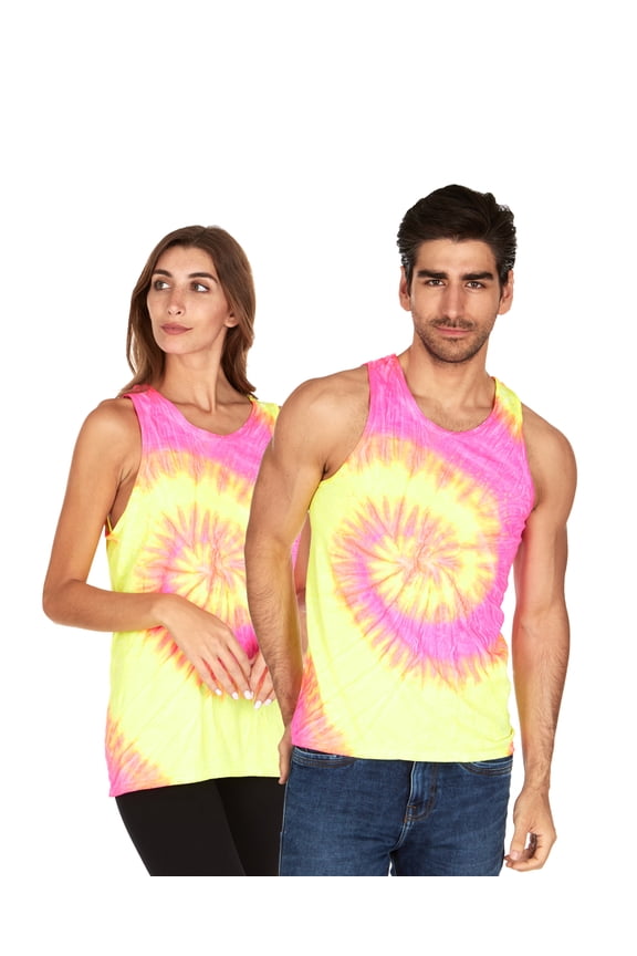 Tie Dye Tank Top Men Women - Fun Bright Colotful Tops